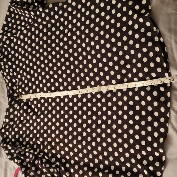 ROMACCI Black & White pocka dot shirt with ruffle arms - Picture 11 of 12